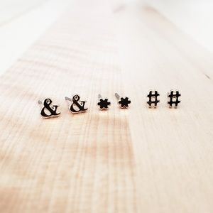 J. Crew | Hashtag Earing Stud Collection
